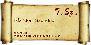 Tódor Szandra névjegykártya